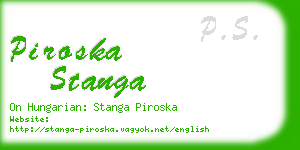 piroska stanga business card